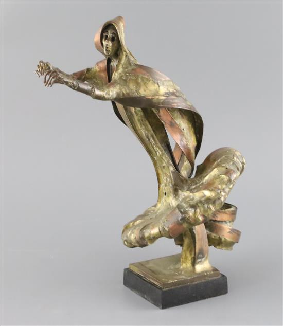 Sean Rice (1931-1997). Bronze with copper Flight, height 12in.